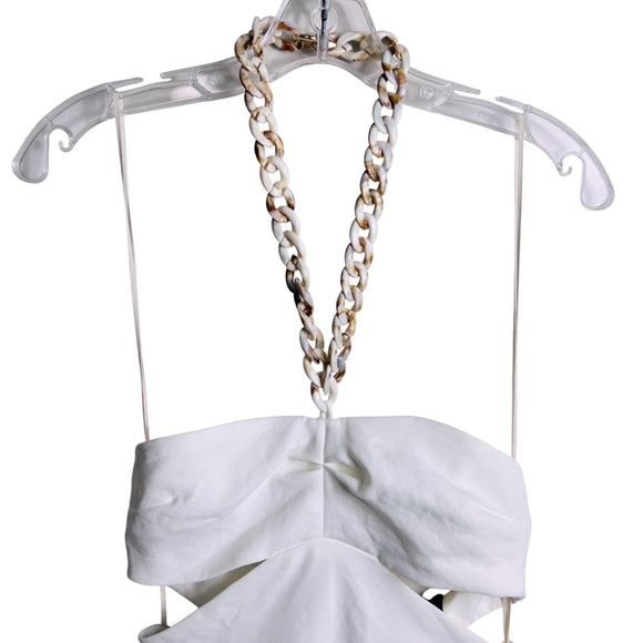 ZARA Midi Cut Out Halter Chain Detail XS NWT - Picture 7 of 12